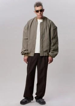 The Frankie Shop Lumi Bomber Jacket - Dark Olive 24 The Frankie Shop Lumi Bomber Jacket - Dark Olive