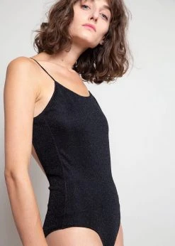 Oseree Oséree Lumière Lurex One Piece Swimsuit - Black Swimwear