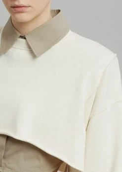 August CLOTHING Luz Cropped Sweatshirt - Cream 11 August CLOTHING Luz Cropped Sweatshirt - Cream