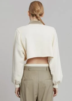 August CLOTHING Luz Cropped Sweatshirt - Cream 12 August CLOTHING Luz Cropped Sweatshirt - Cream