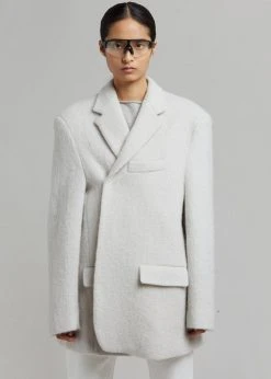 The Frankie Shop Mabel Fuzzy Oversized Blazer - Birch 21 The Frankie Shop Mabel Fuzzy Oversized Blazer - Birch