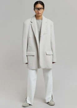 The Frankie Shop Mabel Fuzzy Oversized Blazer - Birch 20 The Frankie Shop Mabel Fuzzy Oversized Blazer - Birch