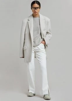 The Frankie Shop Mabel Fuzzy Oversized Blazer - Birch 16 The Frankie Shop Mabel Fuzzy Oversized Blazer - Birch