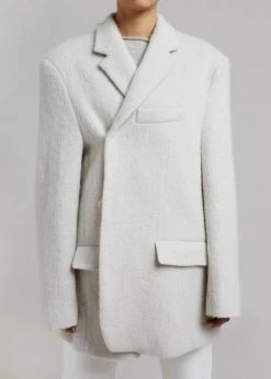 The Frankie Shop Mabel Fuzzy Oversized Blazer - Birch 18 The Frankie Shop Mabel Fuzzy Oversized Blazer - Birch