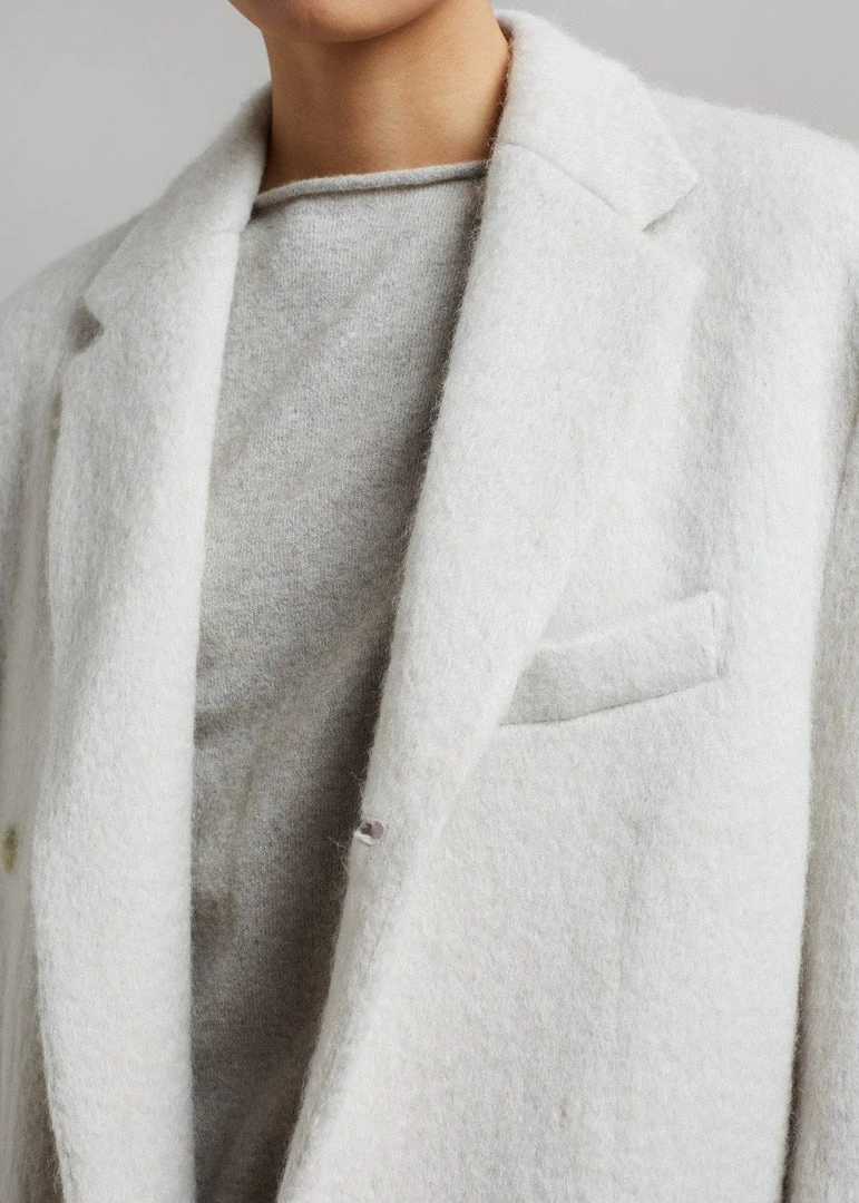 The Frankie Shop Mabel Fuzzy Oversized Blazer - Birch 4 The Frankie Shop Mabel Fuzzy Oversized Blazer - Birch