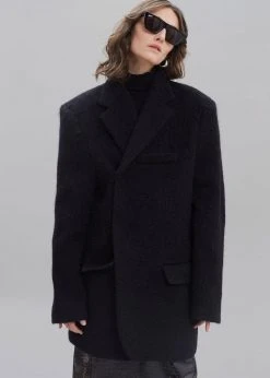 Paper Moon Mabel Fuzzy Oversized Blazer - Black 14 Paper Moon Mabel Fuzzy Oversized Blazer - Black