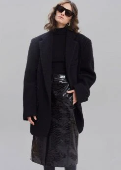 Paper Moon Mabel Fuzzy Oversized Blazer - Black 15 Paper Moon Mabel Fuzzy Oversized Blazer - Black
