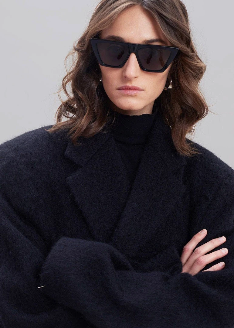 Paper Moon Mabel Fuzzy Oversized Blazer - Black 2 Paper Moon Mabel Fuzzy Oversized Blazer - Black