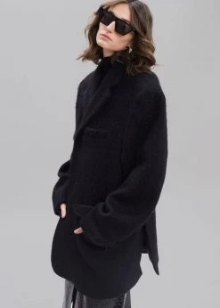 Paper Moon Mabel Fuzzy Oversized Blazer - Black 12 Paper Moon Mabel Fuzzy Oversized Blazer - Black