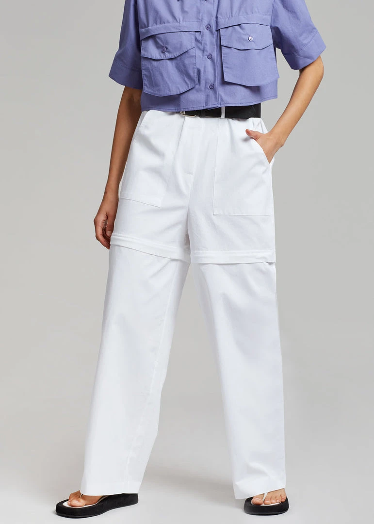 Beside You Mada Belted Pants - White CLOTHING 2 Beside You Mada Belted Pants - White CLOTHING