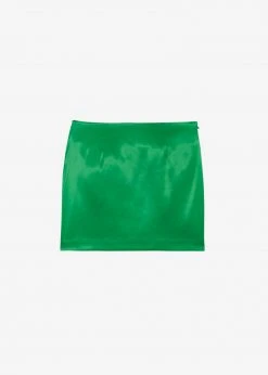 Agit Maddy Satin Mini Skirt - Kelly Green 13 Agit Maddy Satin Mini Skirt - Kelly Green