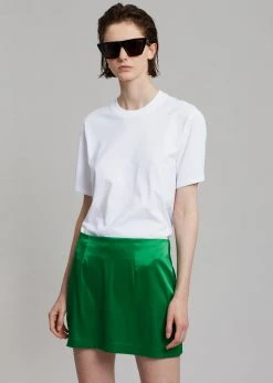 Agit Maddy Satin Mini Skirt - Kelly Green 12 Agit Maddy Satin Mini Skirt - Kelly Green