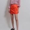 Agit CLOTHING Maddy Satin Mini Skirt - Red
