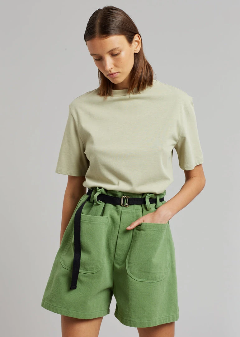 The Frankie Shop Mae Denim Shorts - Kelly Green 2 The Frankie Shop Mae Denim Shorts - Kelly Green