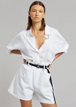 The Frankie Shop CLOTHING Mae Denim Shorts - White