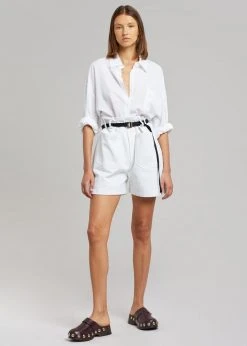 The Frankie Shop CLOTHING Mae Denim Shorts - White 11 The Frankie Shop CLOTHING Mae Denim Shorts - White