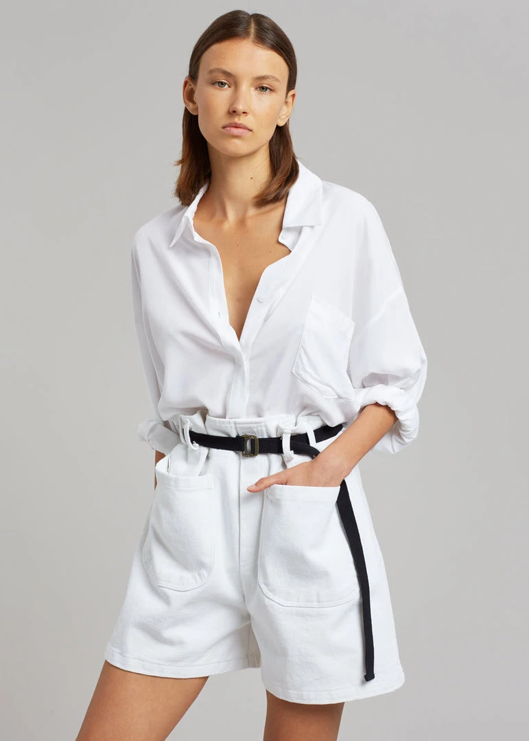 The Frankie Shop CLOTHING Mae Denim Shorts - White 5 The Frankie Shop CLOTHING Mae Denim Shorts - White