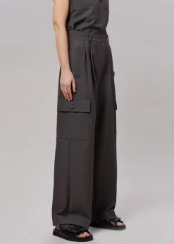 The Frankie Shop CLOTHING Maesa Cargo Pants - Charcoal