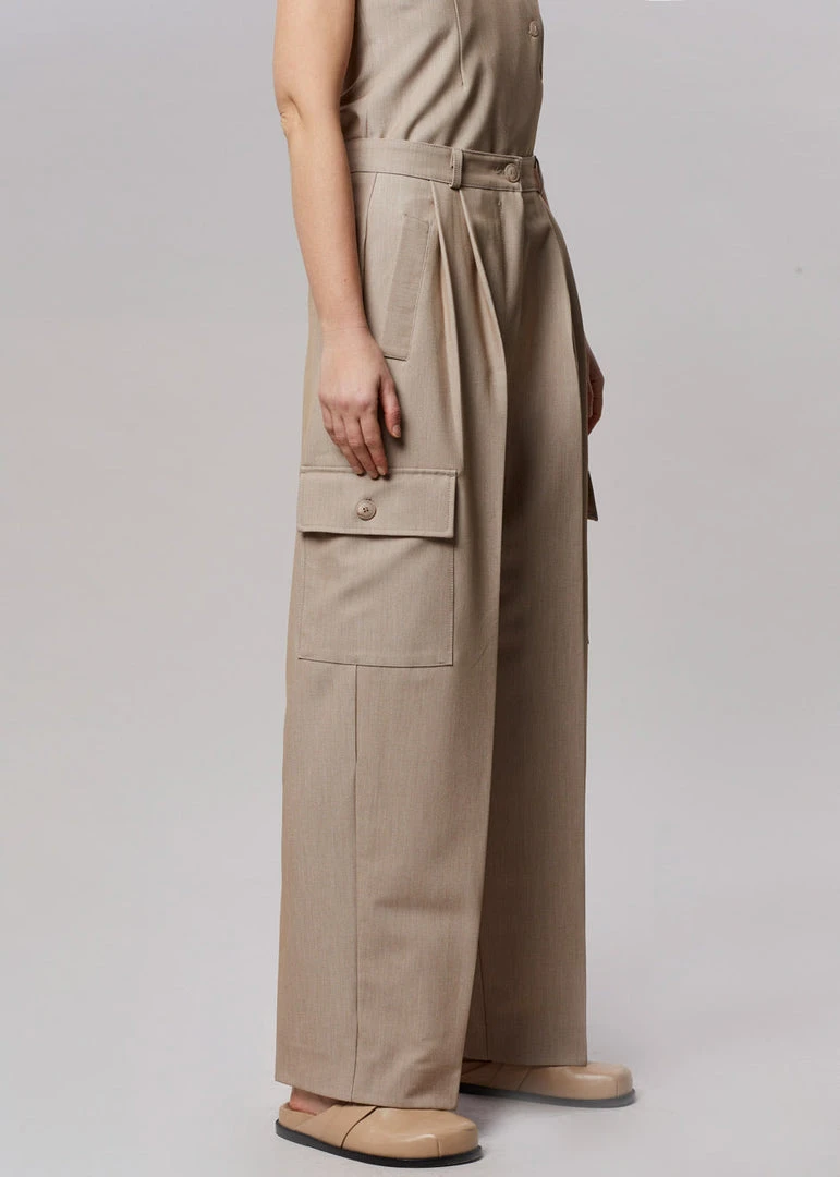 The Frankie Shop Maesa Cargo Pants - Taupe Melange CLOTHING 5 The Frankie Shop Maesa Cargo Pants - Taupe Melange CLOTHING
