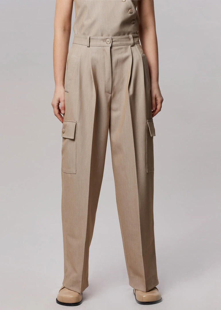 The Frankie Shop Maesa Cargo Pants - Taupe Melange CLOTHING 6 The Frankie Shop Maesa Cargo Pants - Taupe Melange CLOTHING