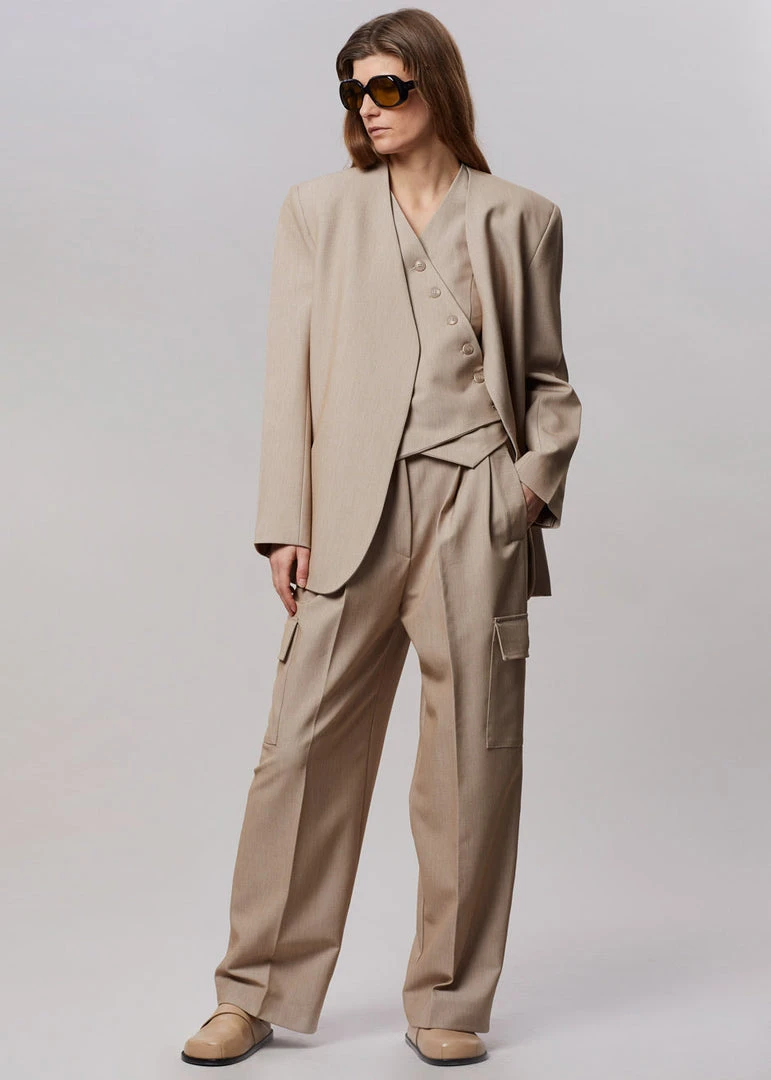 The Frankie Shop Maesa Cargo Pants - Taupe Melange CLOTHING 3 The Frankie Shop Maesa Cargo Pants - Taupe Melange CLOTHING