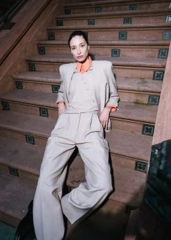 The Frankie Shop Maesa Cargo Pants - Taupe Melange CLOTHING 20 The Frankie Shop Maesa Cargo Pants - Taupe Melange CLOTHING