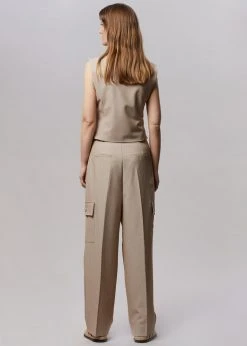The Frankie Shop Maesa Cargo Pants - Taupe Melange CLOTHING 17 The Frankie Shop Maesa Cargo Pants - Taupe Melange CLOTHING