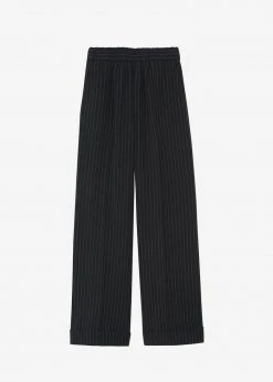Le PPL CLOTHING Malo Pinstripe Pants - Black