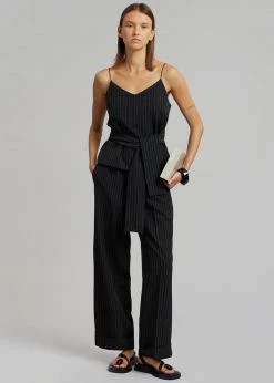 Le PPL Malo Pinstripe Top - Black 12 Le PPL Malo Pinstripe Top - Black
