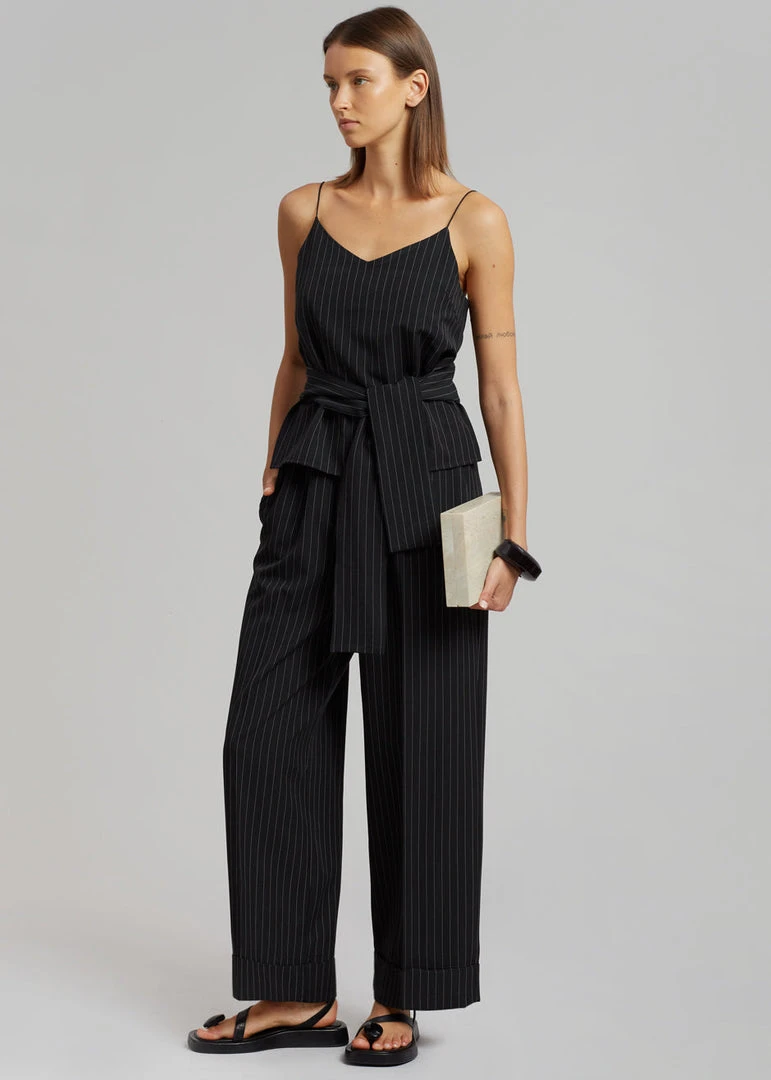 Le PPL Malo Pinstripe Top - Black 6 Le PPL Malo Pinstripe Top - Black