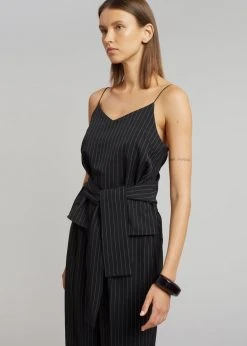 Le PPL Malo Pinstripe Top - Black 15 Le PPL Malo Pinstripe Top - Black