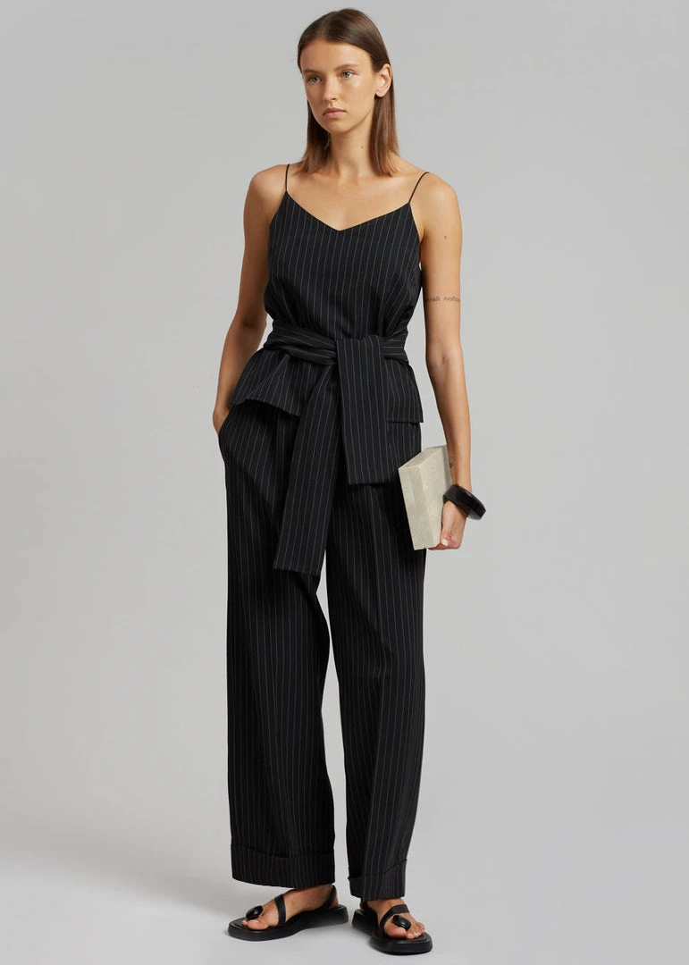 Le PPL Malo Pinstripe Top - Black 8 Le PPL Malo Pinstripe Top - Black