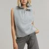 Mini Market CLOTHING Malou Zip Vest - Heather Grey