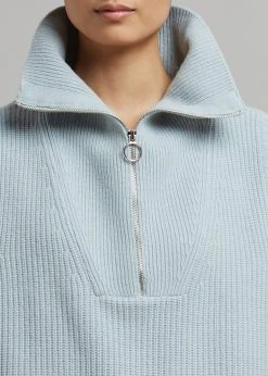 Mini Market CLOTHING Malou Zip Vest - Pale Blue