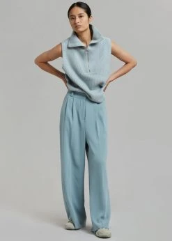 Mini Market CLOTHING Malou Zip Vest - Pale Blue