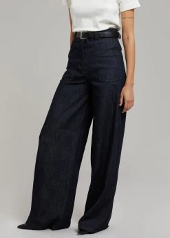 The Frankie Shop Mar High Waisted Denim Pant - Dark Indigo