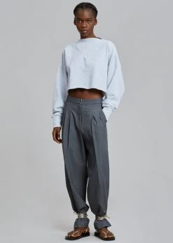 Earl Grey CLOTHING Margo Cropped Sweatshirt - Grey