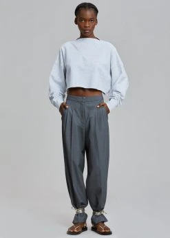 Earl Grey CLOTHING Margo Cropped Sweatshirt - Grey