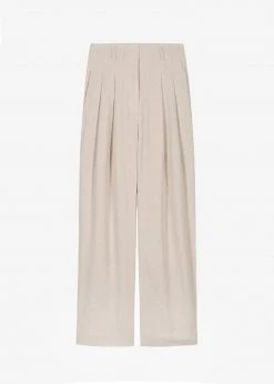 The Frankie Shop CLOTHING Maria Linen Pants - Beige