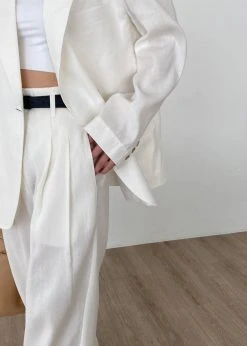 The Frankie Shop CLOTHING Maria Linen Pants - White