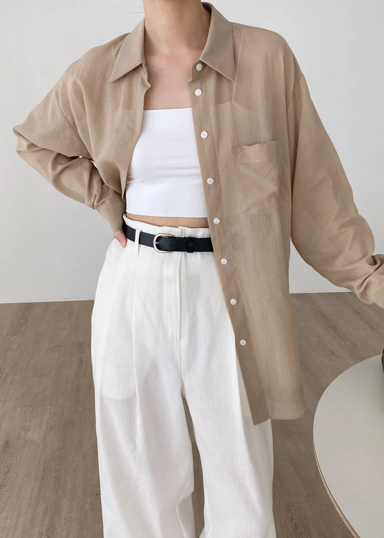 The Frankie Shop CLOTHING Maria Linen Pants - White 7 The Frankie Shop CLOTHING Maria Linen Pants - White