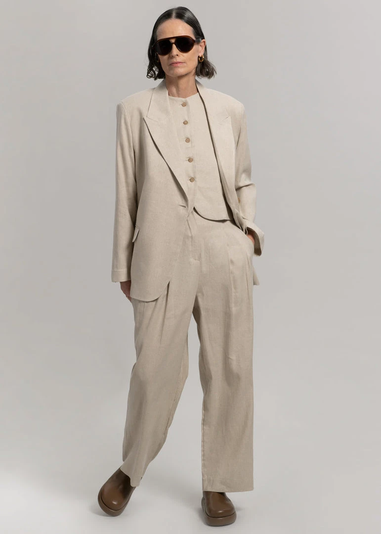 The Frankie Shop Maria Linen Vest - Beige CLOTHING 7 The Frankie Shop Maria Linen Vest - Beige CLOTHING