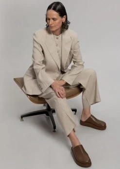 The Frankie Shop Maria Linen Vest - Beige CLOTHING 20 The Frankie Shop Maria Linen Vest - Beige CLOTHING