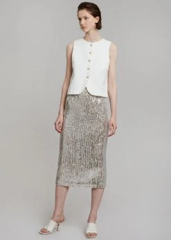 The Frankie Shop CLOTHING Maria Linen Vest - White 10 The Frankie Shop CLOTHING Maria Linen Vest - White