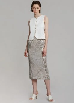 The Frankie Shop CLOTHING Maria Linen Vest - White 12 The Frankie Shop CLOTHING Maria Linen Vest - White