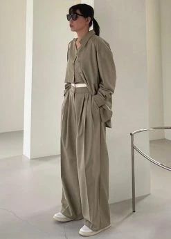 Beside You Mariza Wide Pants - Beige 20 Beside You Mariza Wide Pants - Beige