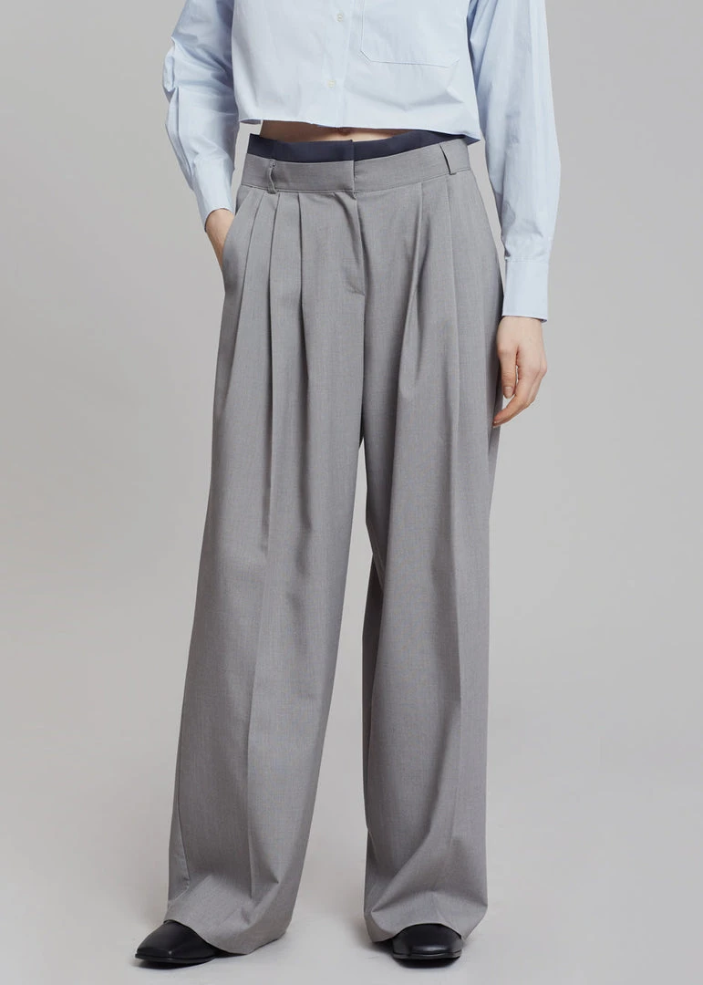 Beside You Mariza Wide Pants - Grey 2 Beside You Mariza Wide Pants - Grey