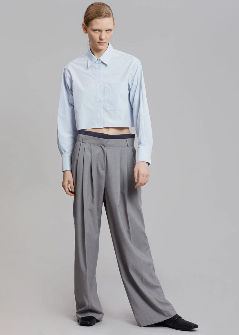 Beside You Mariza Wide Pants - Grey 1 Beside You Mariza Wide Pants - Grey