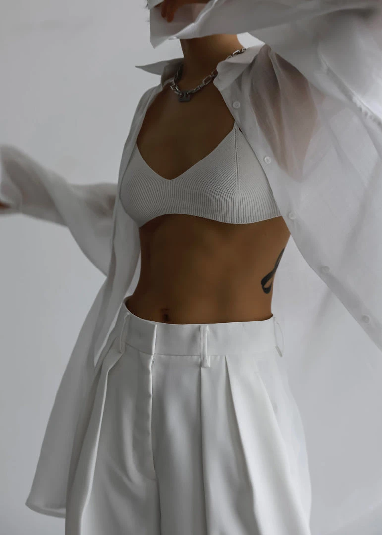 The Frankie Shop Marlow Oversized Linen Shirt - White 5 The Frankie Shop Marlow Oversized Linen Shirt - White