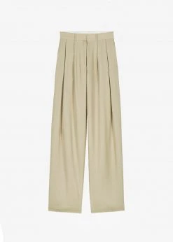 The Frankie Shop CLOTHING Marte Pleated Pants - Sand 17 The Frankie Shop CLOTHING Marte Pleated Pants - Sand